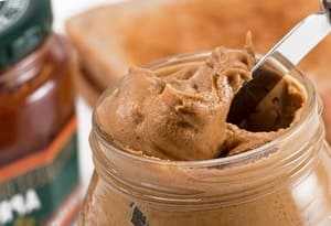 Peanut butter and spoon