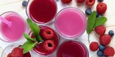 Raspberry and berry juices